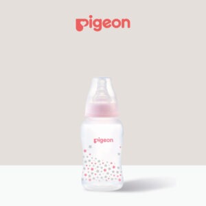 Flexible Slim Neck Nursing Bottle PP 150ml Pink Star (Outlet Return Stock, Expiry : Feb 2026)