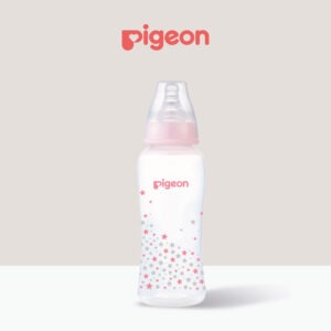 Flexible Slim Neck Nursing Bottle PP 250ml Pink Star