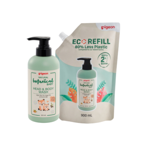Natural Botanical Baby Head and Body Wash 500ml and Refill 900ml Set