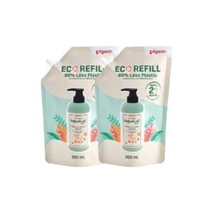 Natural Botanical Baby Head and Body Wash Refill 900ml Twin Pack