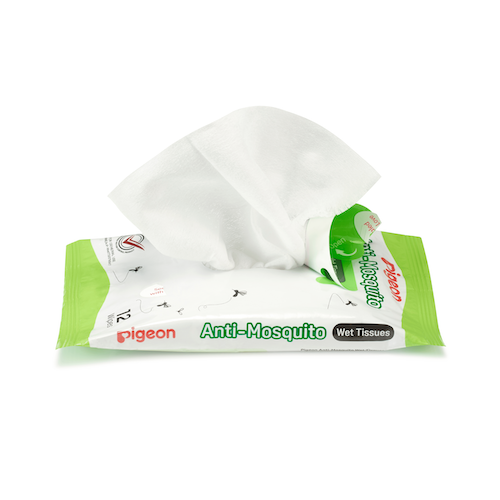 Pigeon Malaysia Anti-Mosquito Wet Tissues - safe and effective mosquito protection for babies during outdoor activities.