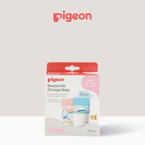 Pigeon Breastmilk Storage Bags from Malaysia - leak-proof, freezer-safe bags designed for secure breastmilk storage.