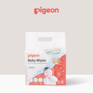 100% Pure Water Baby Wipes 80 Sheets 3 in 1 Bundle