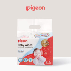100% Pure Water Baby Wipes 80 Sheets 6 in 1 Bundle