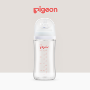 SofTouch™ Wide Neck BPP Nursing Bottle Glass 240ml Logo