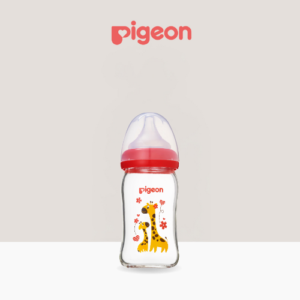 SofTouch™ Wide Neck Nursing Bottle Glass 160ml Giraffe